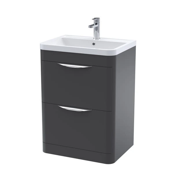 Parade Floor Standing 2 Drawer Vanity Unit With Ceramic Basin 5 Parade Floor Standing 2 Drawer Vanity Unit With Ceramic Basin - Image 3
