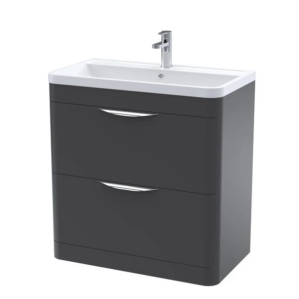 Parade Floor Standing 2 Drawer Vanity Unit With Ceramic Basin 3 Parade Floor Standing 2 Drawer Vanity Unit With Ceramic Basin