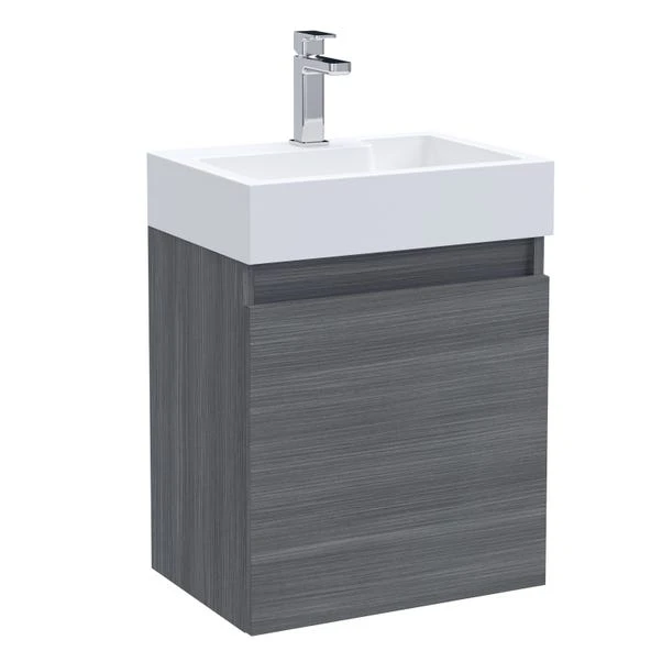 Merit 1 Door Wall Mounted Vanity Unit With Basin 3 Merit 1 Door Wall Mounted Vanity Unit With Basin