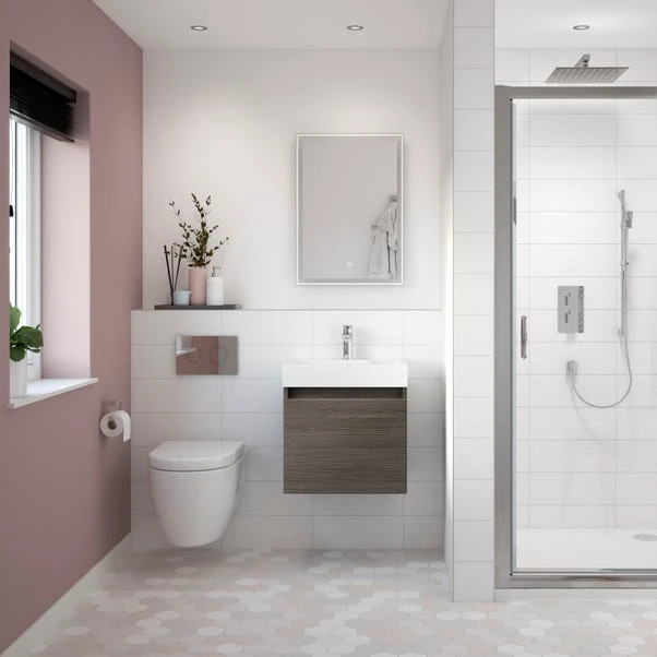 Merit 1 Door Wall Mounted Vanity Unit With Basin 4 Merit 1 Door Wall Mounted Vanity Unit With Basin - Image 2