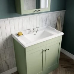 Classique Floor Standing 2 Door Vanity Unit With Ceramic Basin -Home Furnishing Store 30910526 alt04