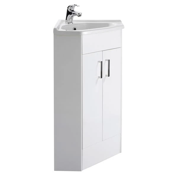 Mayford 2 Door Corner Vanity Unit With Basin 3 Mayford 2 Door Corner Vanity Unit With Basin