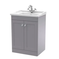 Classique Floor Standing 2 Door Vanity Unit With Ceramic Basin -Home Furnishing Store 30910607