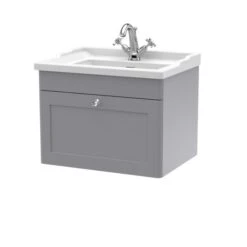 Classique Wall Mounted 1 Drawer Vanity Unit With Ceramic Basin 28 Classique Wall Mounted 1 Drawer Vanity Unit With Ceramic Basin -Home Furnishing Store 30910608