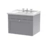 Classique Wall Mounted 1 Drawer Vanity Unit With Ceramic Basin 1 Classique Wall Mounted 1 Drawer Vanity Unit With Ceramic Basin -Home Furnishing Store 30910620