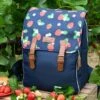 Strawberries & Cream Insulated 4 Person Insulated Floral Picnic Backpack Set -Home Furnishing Store 30911477