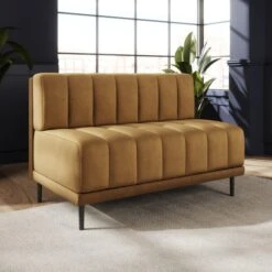 Amali Long Dining Bench, Matte Plush Velvet -Home Furnishing Store 30912452 alt01