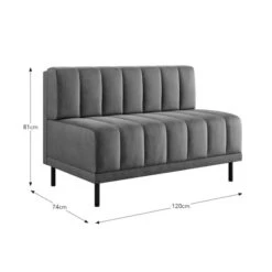 Amali Long Dining Bench, Matte Plush Velvet -Home Furnishing Store 30912452 alt09