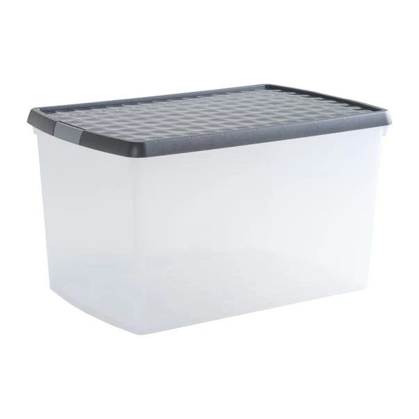 Wham Crystal Pack Of 4 62L Clip Lock Storage Boxes With Lids 5 Wham Crystal Pack Of 4 62L Clip Lock Storage Boxes With Lids - Image 3