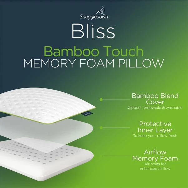 Snuggledown Bliss Traditional Bamboo Back Sleeper Pillow 4 Snuggledown Bliss Traditional Bamboo Back Sleeper Pillow - Image 2