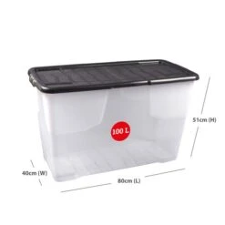 Strata 100L Curve Storage Box With Lid 11 Strata 100L Curve Storage Box With Lid -Home Furnishing Store 30915245 alt02