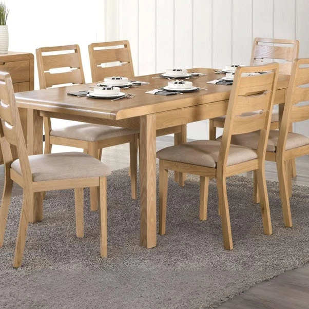 Curve 6 Seater Dining Table, Oak 3 Curve 6 Seater Dining Table, Oak