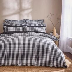 Portloe Woven Gingham Duvet Cover & Pillowcase Set -Home Furnishing Store 30915764