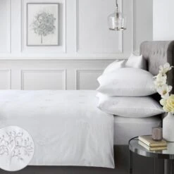 Appletree Boutique Embroidered Tree 200 Thread Count Cotton Duvet Cover And Pillowcase Set 10 Appletree Boutique Embroidered Tree 200 Thread Count Cotton Duvet Cover And Pillowcase Set -Home Furnishing Store 30916089 alt06