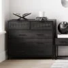 Edison 5 Drawer Chest, Matte Black