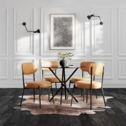Smith Faux Leather Set Of 2 Dining Chairs -Home Furnishing Store 30916351