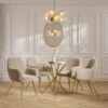 Casa 4 Seater Glass Top Dining Table 2 Casa 4 Seater Glass Top Dining Table -Home Furnishing Store 30916377
