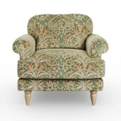 Jolene William Morris Woodland Weeds Print Velvet Snuggle Chair -Home Furnishing Store 30919069 alt06