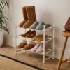 3 Tier White Extendable Shoe Rack 2 3 Tier White Extendable Shoe Rack -Home Furnishing Store 30920664