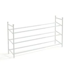 3 Tier White Extendable Shoe Rack -Home Furnishing Store 30920664 alt03