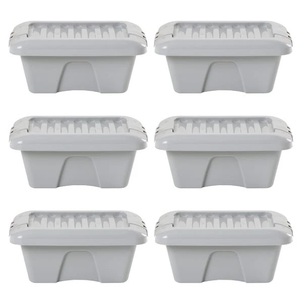 Wham Home Set Of 6 9L Grey Boxes With Lids 7 Wham Home Set Of 6 9L Grey Boxes With Lids - Image 5