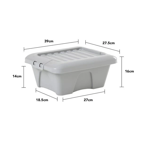 Wham Home Set Of 6 9L Grey Boxes With Lids 8 Wham Home Set Of 6 9L Grey Boxes With Lids - Image 6