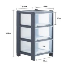 Wham Graphite Deep 3 Drawer Unit 13 Wham Graphite Deep 3 Drawer Unit -Home Furnishing Store 30920835 alt05