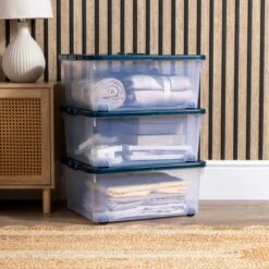 Wham Set Of 3 Storage Boxes With Wheels & Lid -Home Furnishing Store 30920836