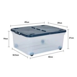Wham Set Of 3 Storage Boxes With Wheels & Lid -Home Furnishing Store 30920836 alt04