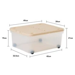 Wham Set Of 3 Storage Boxes With Wheels & Lid -Home Furnishing Store 30920837 alt05