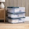 Wham 32L Set Of 3 Underbed Storage Box With Wheels & Lid 2 Wham 32L Set Of 3 Underbed Storage Box With Wheels & Lid -Home Furnishing Store 30920838