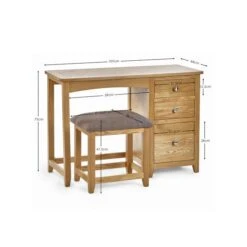 Jenkins Single Dressing Table And Stool, Oak -Home Furnishing Store 30921072 alt07