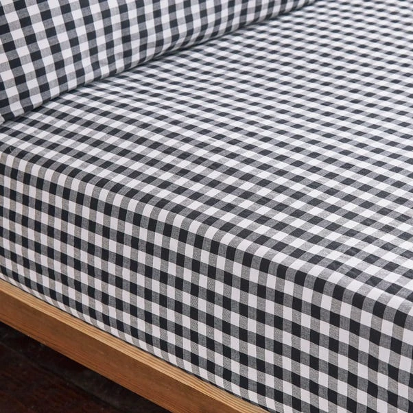 Portloe Gingham Woven Cotton Fitted Sheet 10 Portloe Gingham Woven Cotton Fitted Sheet - Image 8