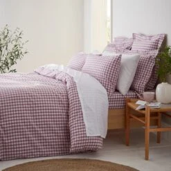 Portloe Gingham Woven Cotton Fitted Sheet 23 Portloe Gingham Woven Cotton Fitted Sheet -Home Furnishing Store 30921112 alt03