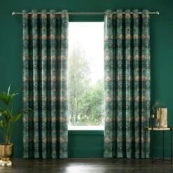 Pierre Fan Emerald Blackout Eyelet Curtains -Home Furnishing Store 30923617 alt01