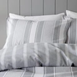 Bianca Ticking Stripe Brushed Cotton Duvet Cover And Pillowcase Set 29 Bianca Ticking Stripe Brushed Cotton Duvet Cover And Pillowcase Set -Home Furnishing Store 30925142 alt01