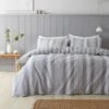 Bianca Ticking Stripe Brushed Cotton Duvet Cover And Pillowcase Set -Home Furnishing Store 30925158