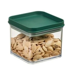 Stackable Dark Green Square Food Storage Container -Home Furnishing Store 30925849