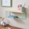 Turquoise Wire Wall Shelf -Home Furnishing Store 30926488