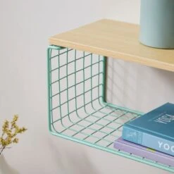 Turquoise Wire Wall Shelf -Home Furnishing Store 30926488 alt01