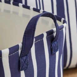 Set Of 2 Coastal Stripe Rectangular Storage Boxes -Home Furnishing Store 30926821 alt01