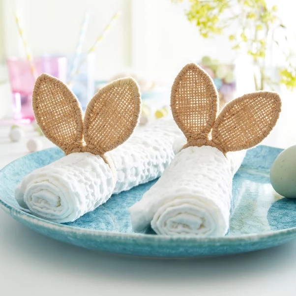 Set Of 2 Easter Bunny Napkin Rings 3 Set Of 2 Easter Bunny Napkin Rings
