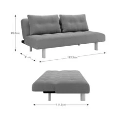 Lottie Boucle Two Tone Clic Clac Double Sofa Bed -Home Furnishing Store 30927816 alt09