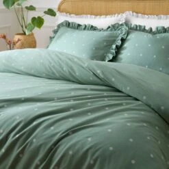 Zendaya Frilled 100% Cotton Duvet Cover And Pillowcase Set -Home Furnishing Store 30927928 alt03