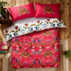 Tropical Kaleidoscope Cotton Duvet Cover & Pillowcase Set -Home Furnishing Store 30928067