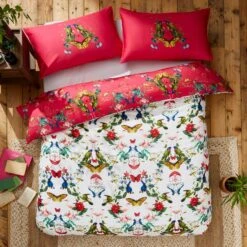 Tropical Kaleidoscope Cotton Duvet Cover & Pillowcase Set -Home Furnishing Store 30928357 alt02