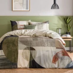Lukas Geometric Cotton Duvet Cover & Pillowcase Set