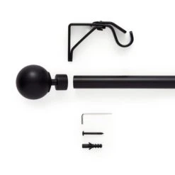 Bay Fixed Metal Eyelet Curtain Pole -Home Furnishing Store 30928610 alt01