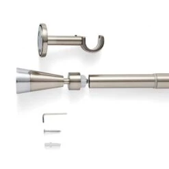 Flute Extendable Metal Eyelet Curtain Pole -Home Furnishing Store 30928630 alt02