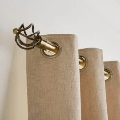 Caged Ball Extendable Metal Eyelet Curtain Pole -Home Furnishing Store 30928674 alt04